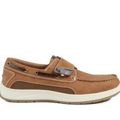 Wide Fit Touch Fasten Casual Shoes - Tan