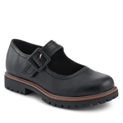 Wide Fit Touch-Fasten Chunky Mary Janes - Black