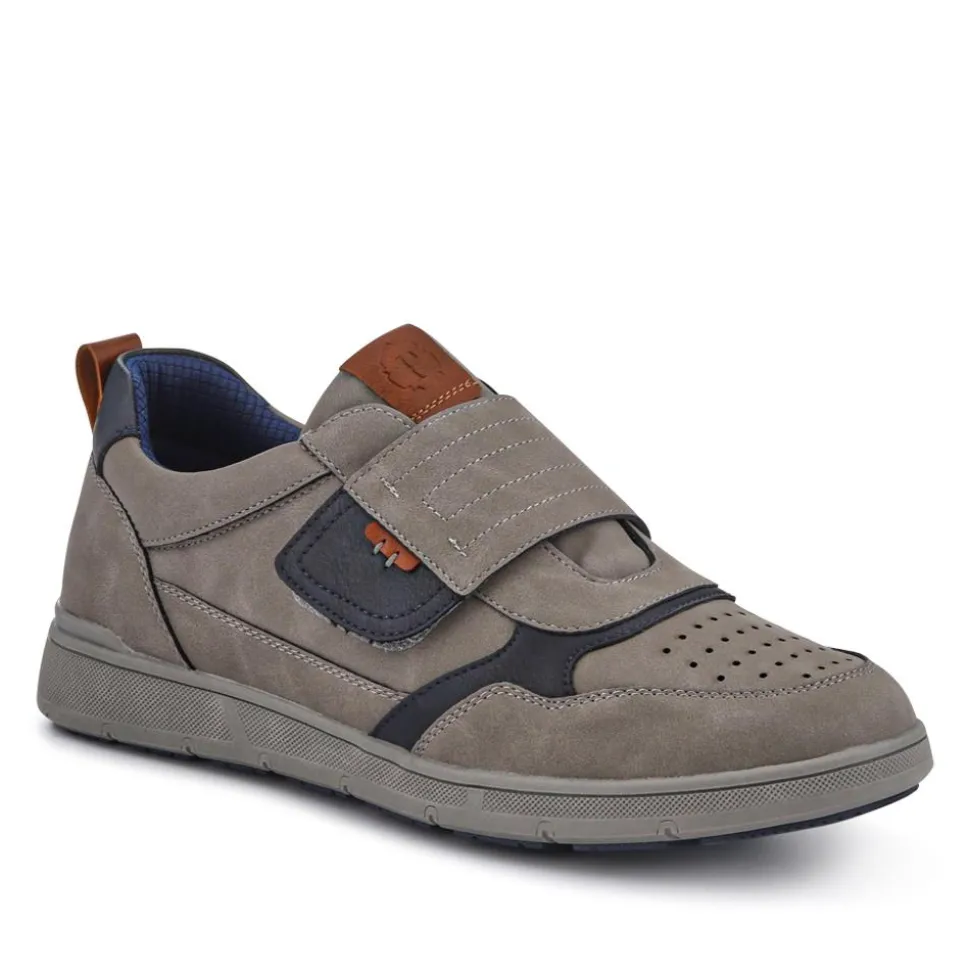 Wide-Fit Touch-Fasten Comfort Shoes - Grey