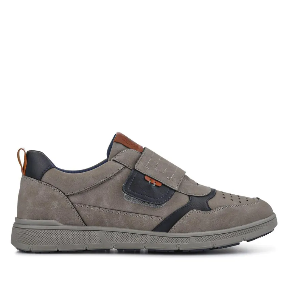 Wide-Fit Touch-Fasten Comfort Shoes - Grey