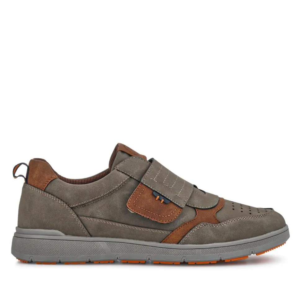 Wide-Fit Touch-Fasten Comfort Shoes - Khaki