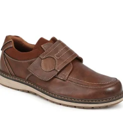 Wide Fit Touch-Fasten Trainers - Brown