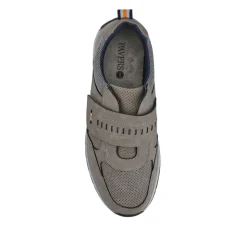 Wide Fit Touch Fasten Trainers - Grey