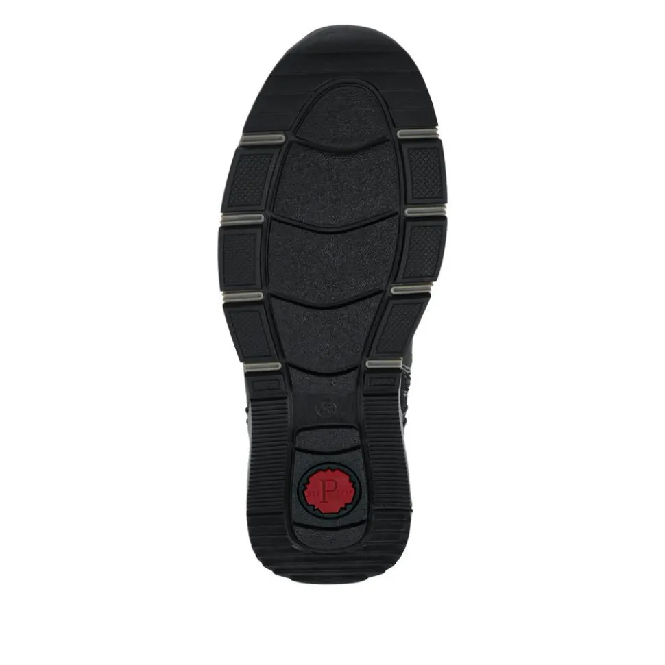 Wide Fit Walking Boots With Bungee Laces - Black