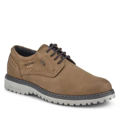 Wide-Fit Water-Resistant Leather Shoes - Beige
