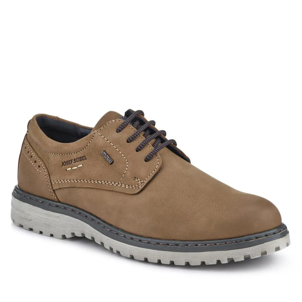Wide-Fit Water-Resistant Leather Shoes - Beige