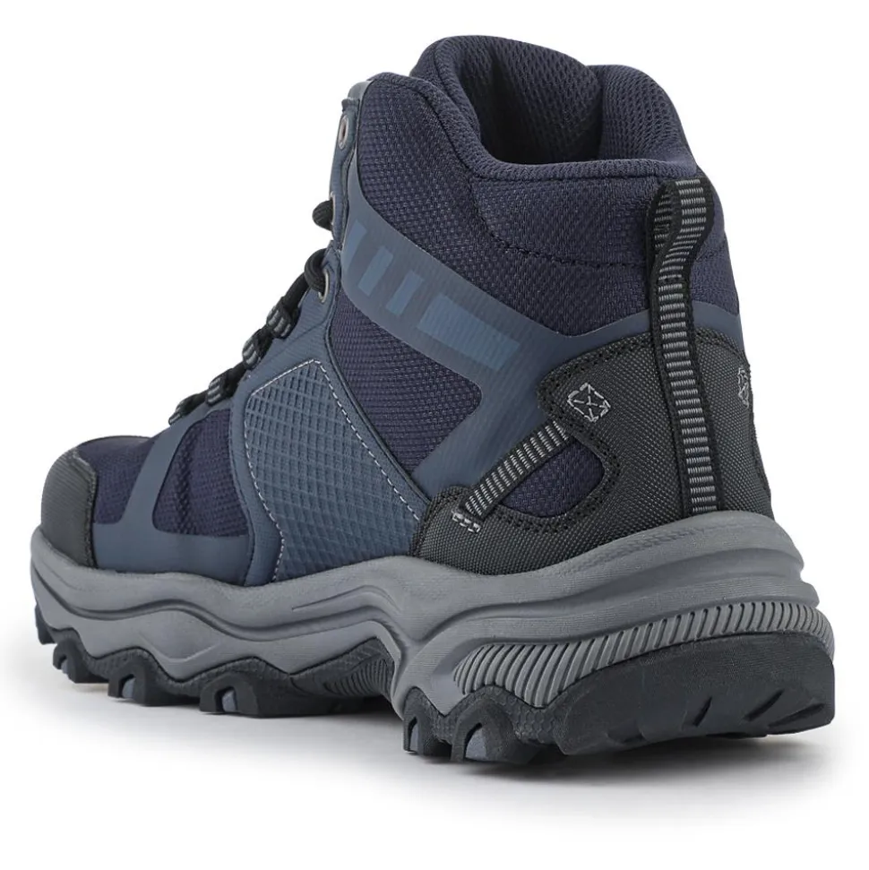 Wide Fit Water-Resistant Walking Boots - Navy