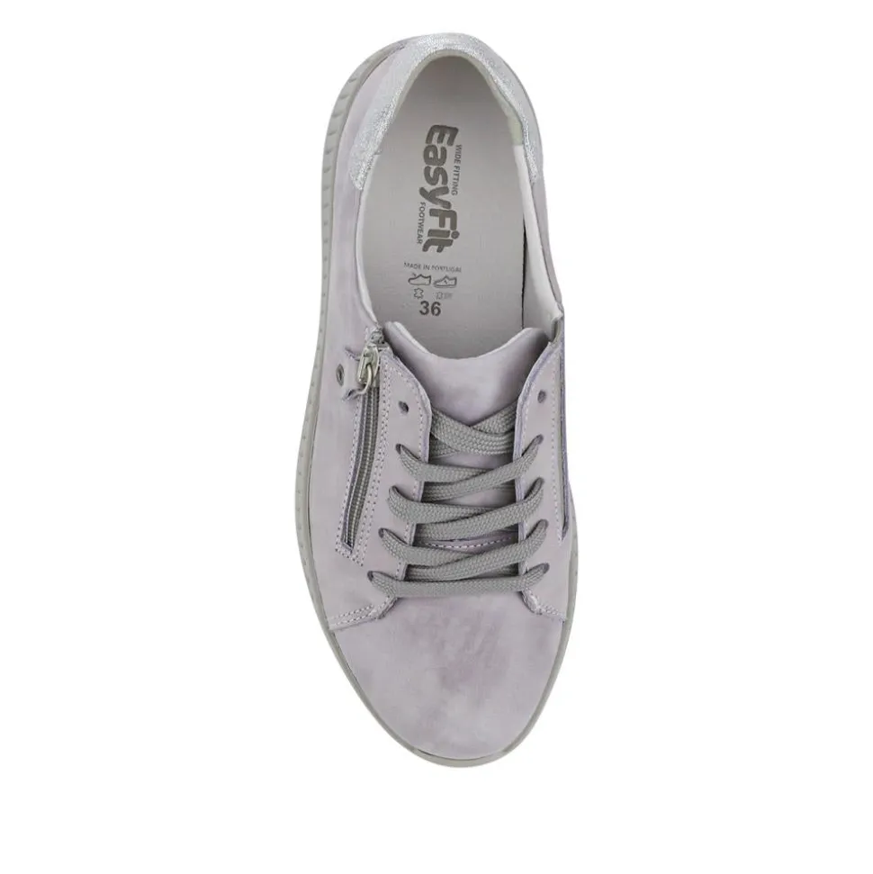 Wide-Fit Zip-Fastening Trainers - Grey