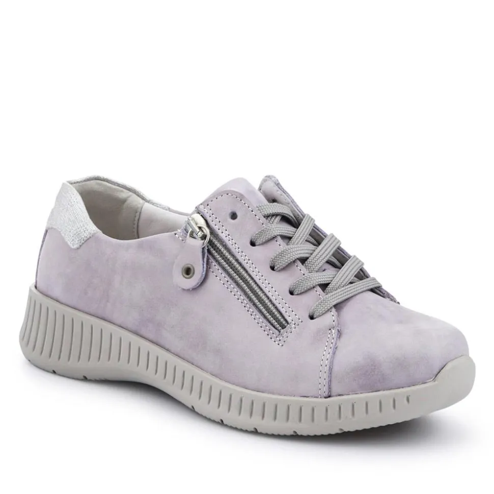 Wide-Fit Zip-Fastening Trainers - Grey