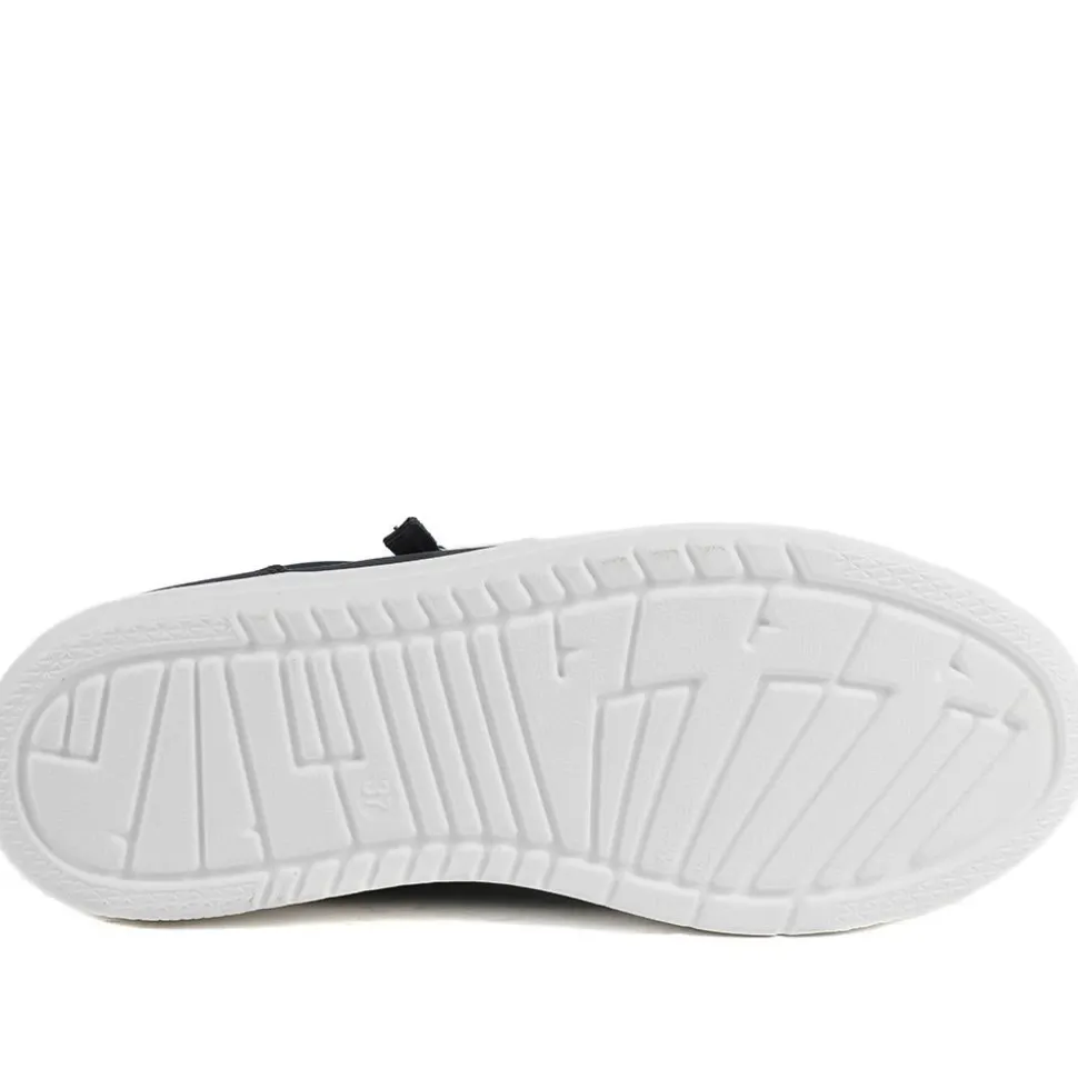 Wide Fit Zip & Lace Platform Trainers - Navy