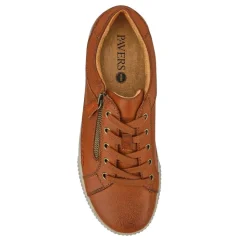 Wide Fit Zip & Lace Trainers - Brown