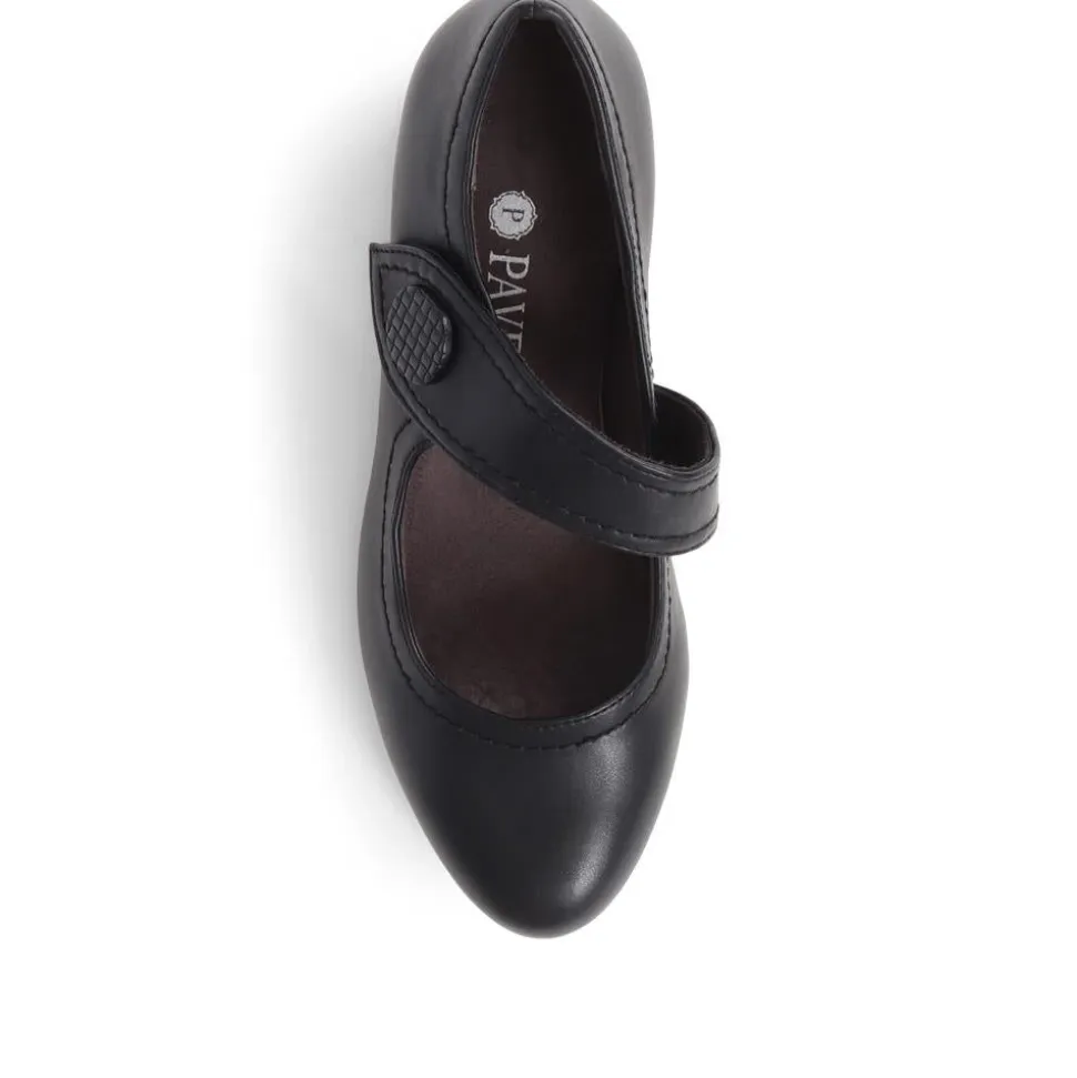 Wide Strap Mary Janes - Black