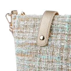 Woven Cross-Body Bag - Beige Multi
