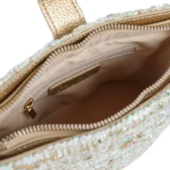 Woven Cross-Body Bag - Beige Multi
