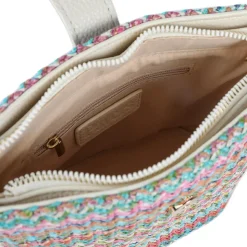 Woven Cross-Body Bag - Pink Multi