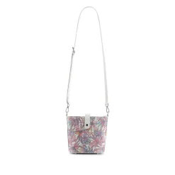 Woven Cross-Body Bag - White Floral