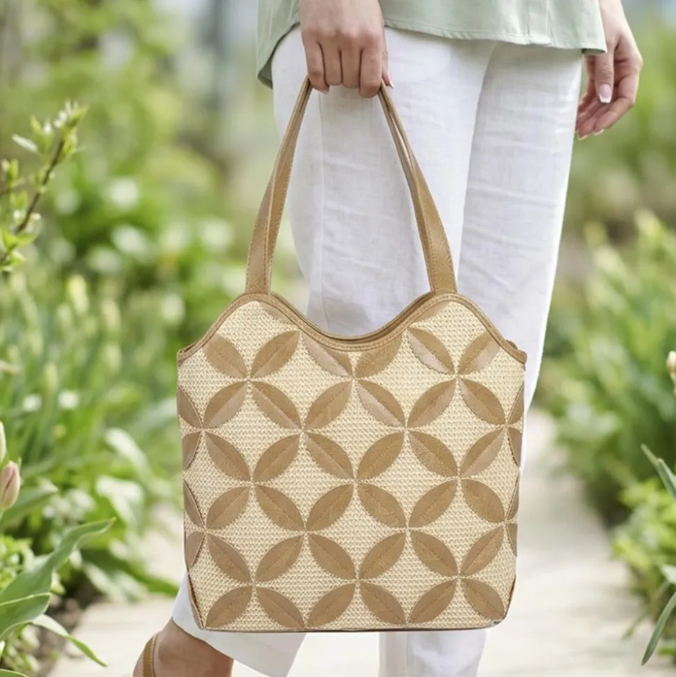 Woven Daily Shoulder Bag - Beige Multi