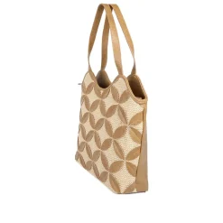 Woven Daily Shoulder Bag - Beige Multi