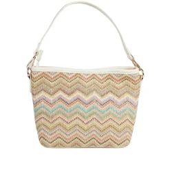 Woven Shoulder Bag - Beige Multi