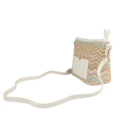 Woven Shoulder Bag - Beige Multi