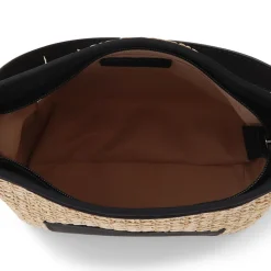 Woven Shoulder Bag - Black