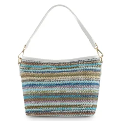 Woven Shoulder Bag - Blue Multi