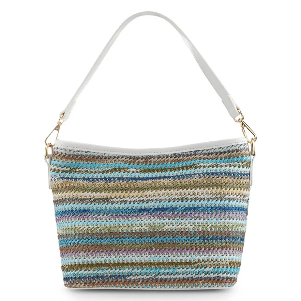 Woven Shoulder Bag - Blue Multi