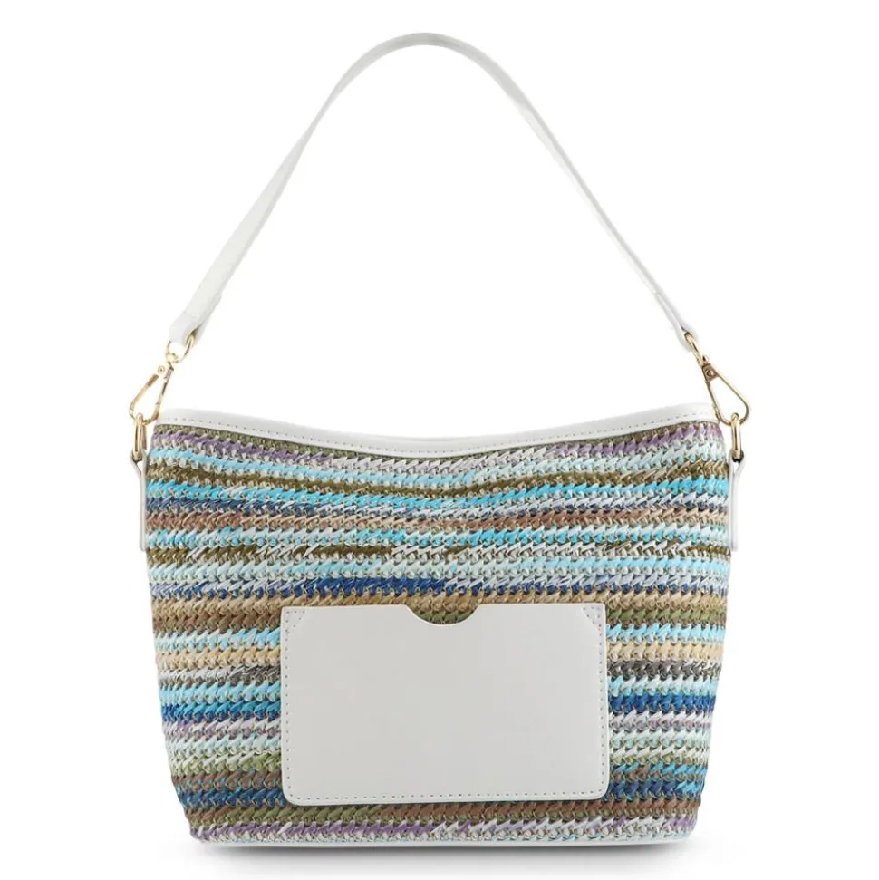 Woven Shoulder Bag - Blue Multi