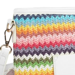 Woven Shoulder Bag - Pink Multi