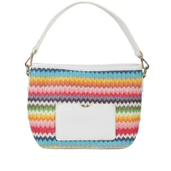 Woven Shoulder Bag - Pink Multi