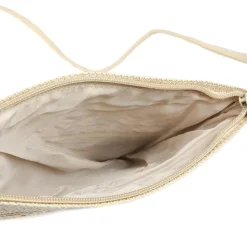 Woven Straw Crossbody Bag - Natural Multi