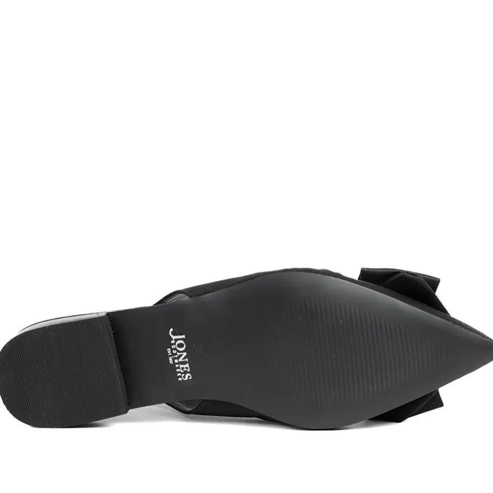 Xenova Leather Slingback Court Shoes - Black Satin