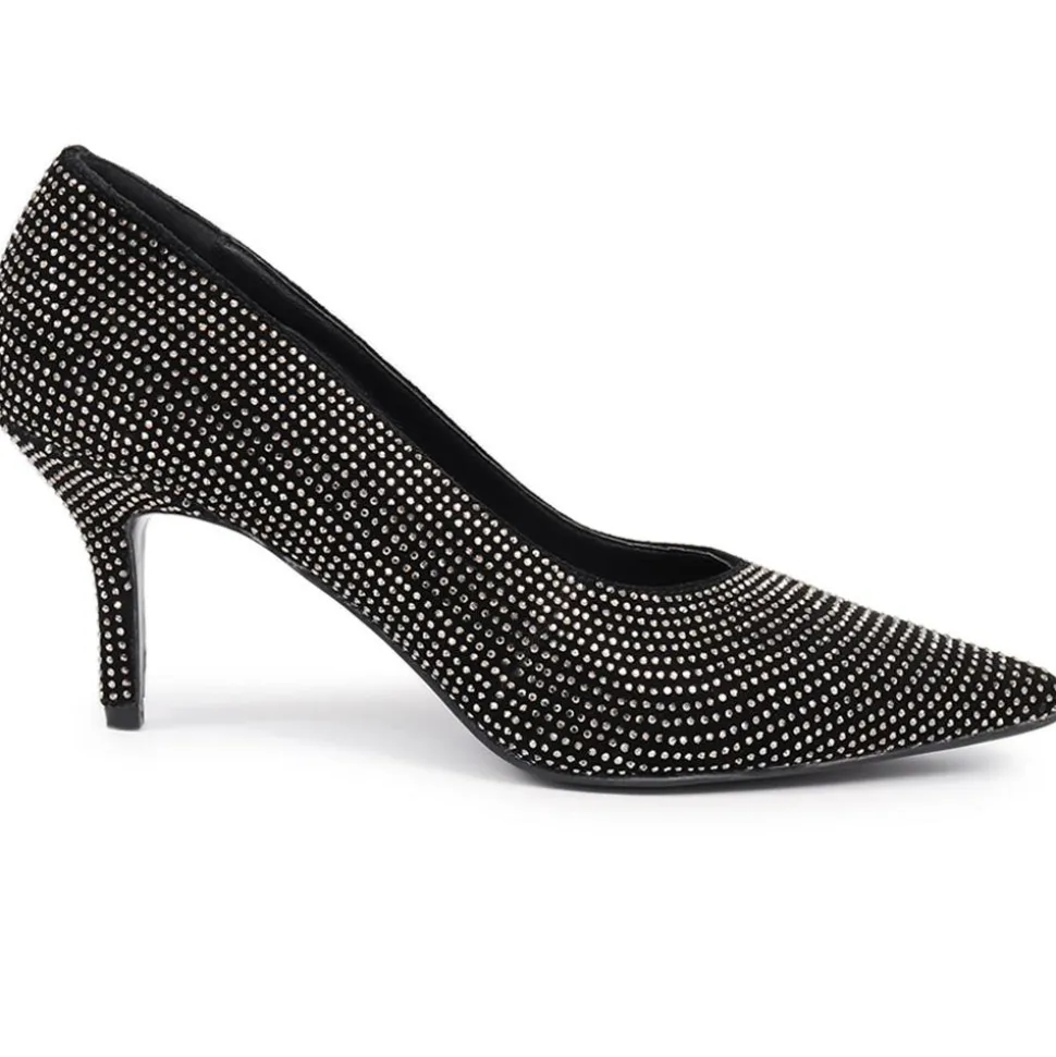 Yanna Embellished Court Shoes - Pewter