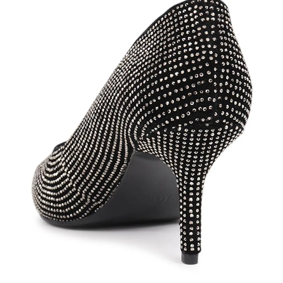 Yanna Embellished Court Shoes - Pewter