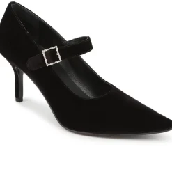 Yumi Heeled Court Shoes - Black