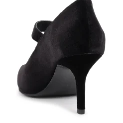 Yumi Heeled Court Shoes - Black