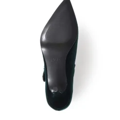 Yumi Heeled Court Shoes - Green