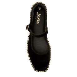 Yvonne Leather Mary Jane Espadrilles - Black