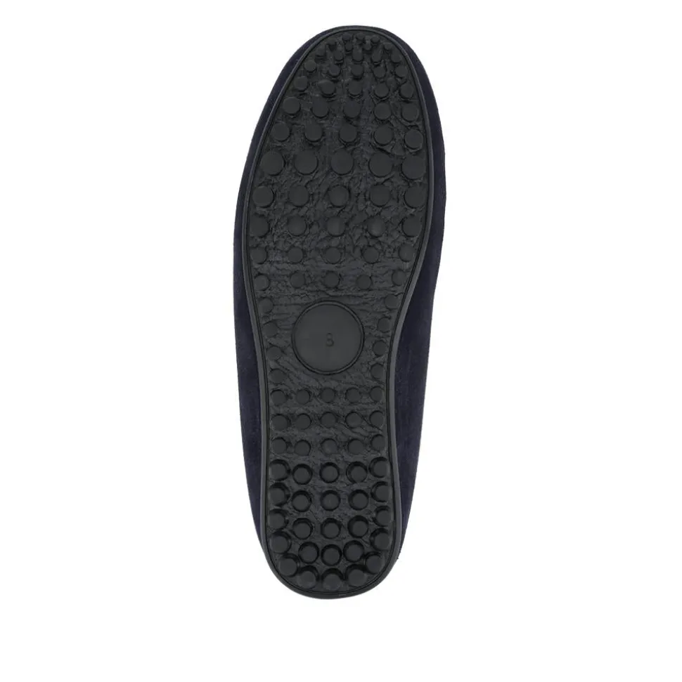 Zap Leather Mule Slippers - Navy Suede