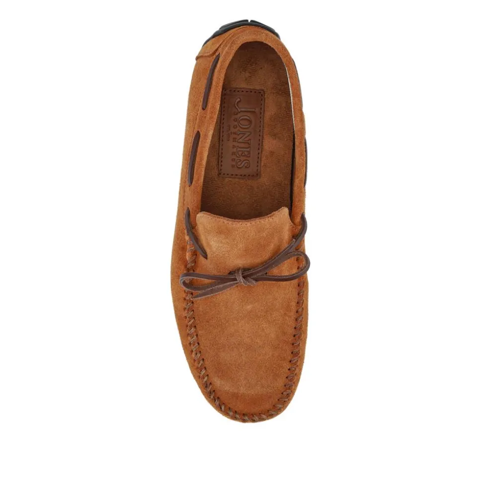 Zeke Leather Full Slippers - Chestnut