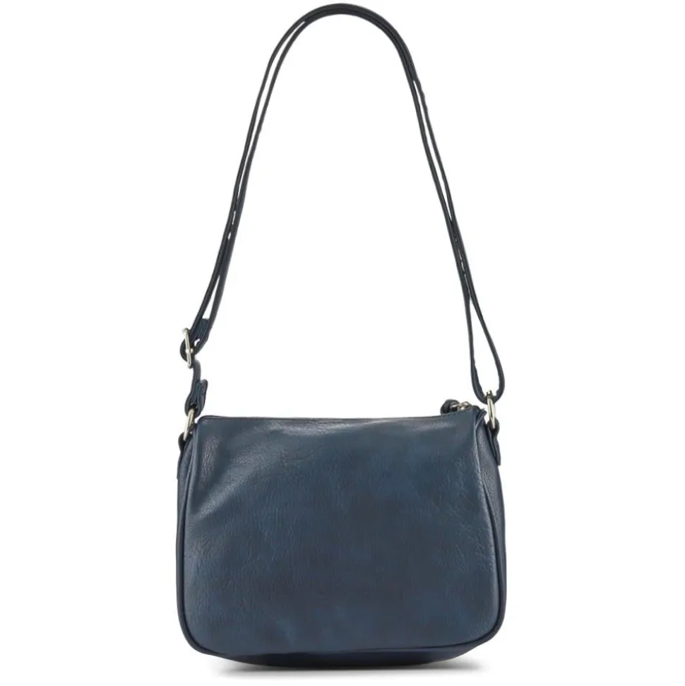 Zip-Close Cross-Body Bag - Navy