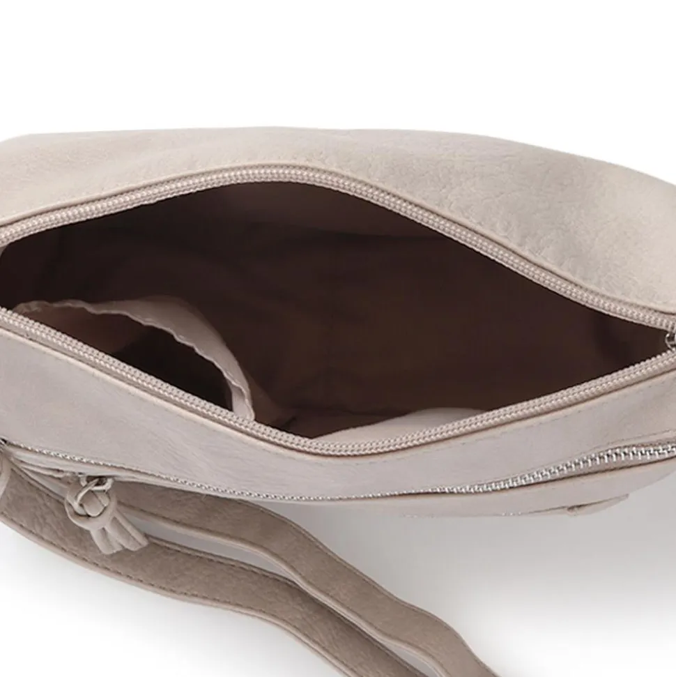 Zip-Close Cross-Body Bag - Slate
