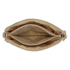 Zip-Close Shoulder Bag - Soft Gold