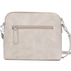 Zip-Fasten Crossbody Bag - Beige