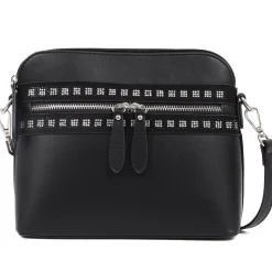 Zip-Fasten Crossbody Bag - Black