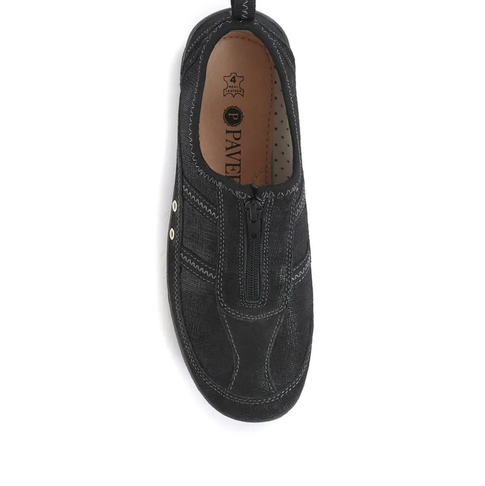 Zip Fastening Trainers - Black