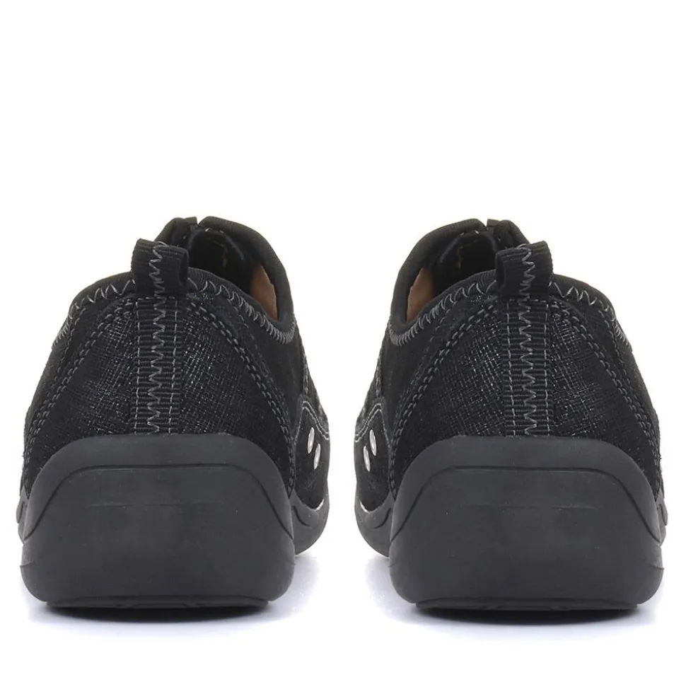 Zip Fastening Trainers - Black