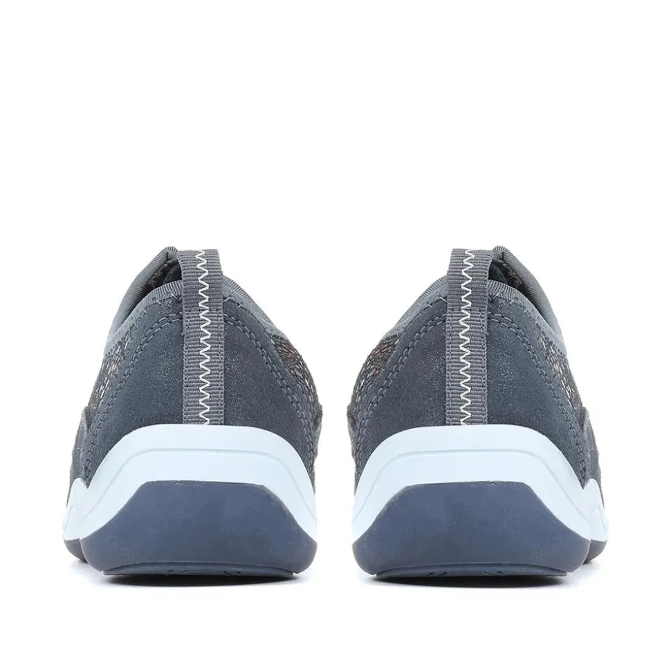 Zip Fastening Trainers - Blue