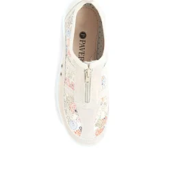 Zip Fastening Trainers - Floral