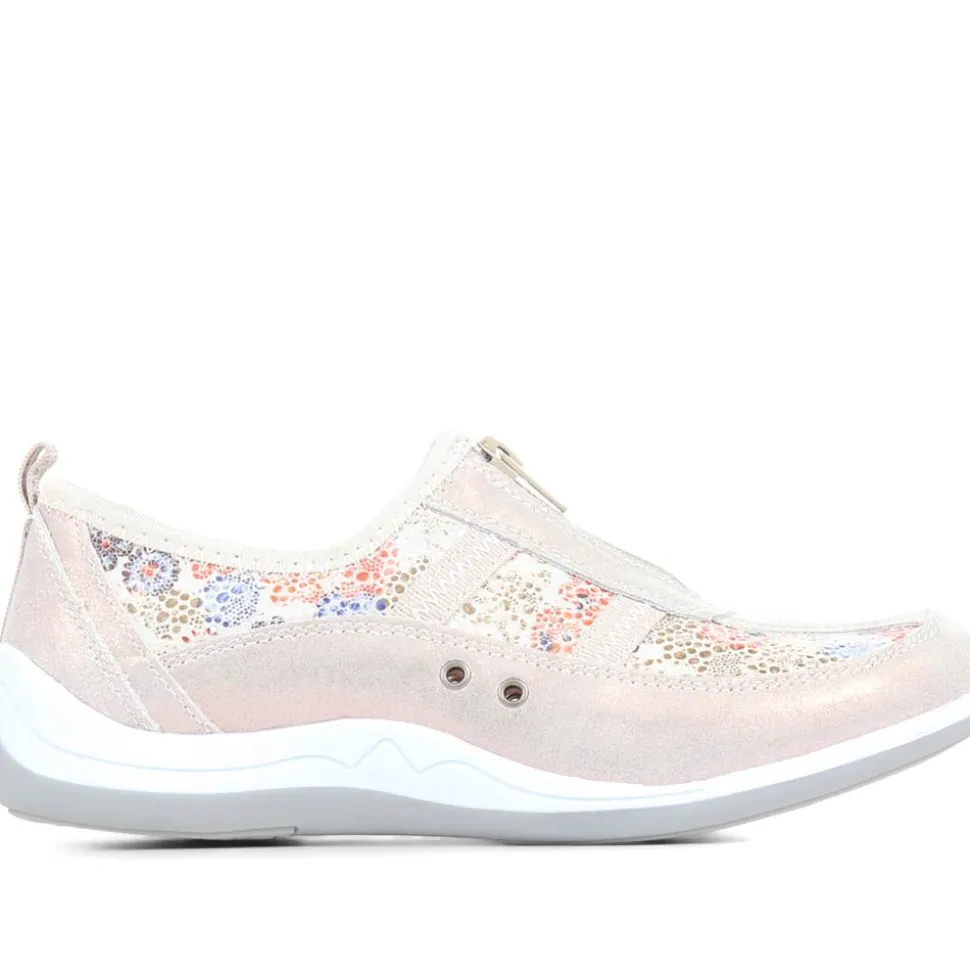 Zip Fastening Trainers - Floral